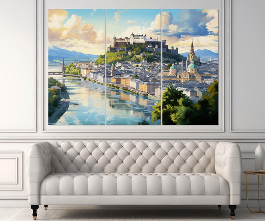 Salzburg Canvas Print – Abstract Wall Art | Framed & Ready to Hang, High Quality Cotton Canvas