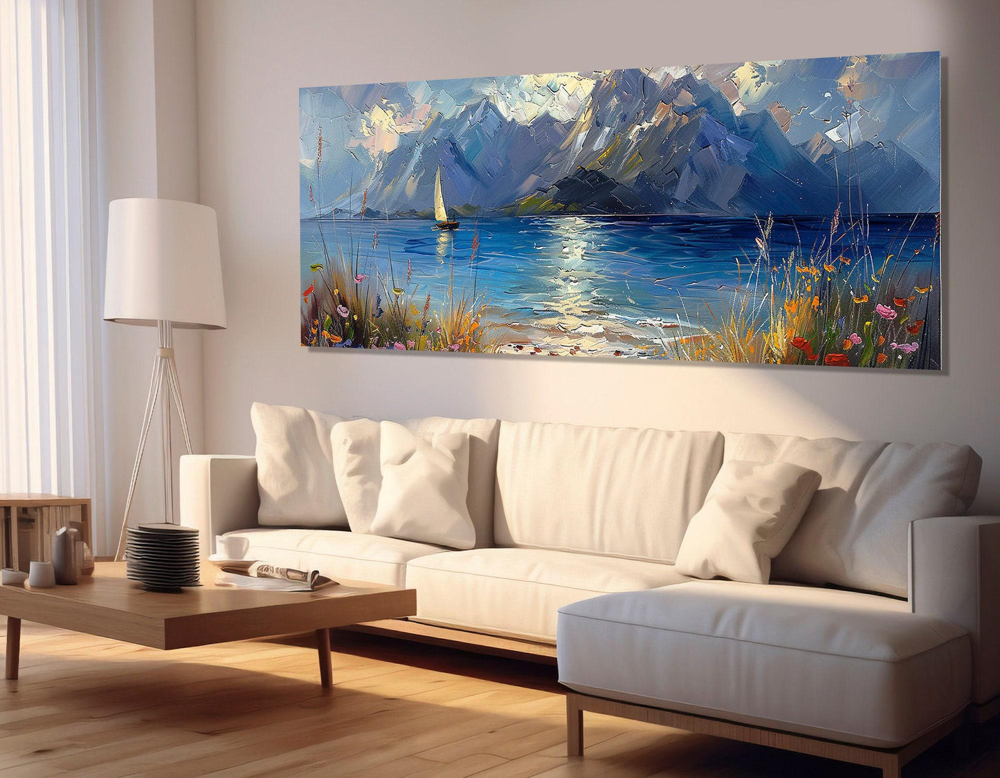 Torch Lake Canvas Print – Framed Gallery Wrapped Cotton Canvas, Ready to Hang