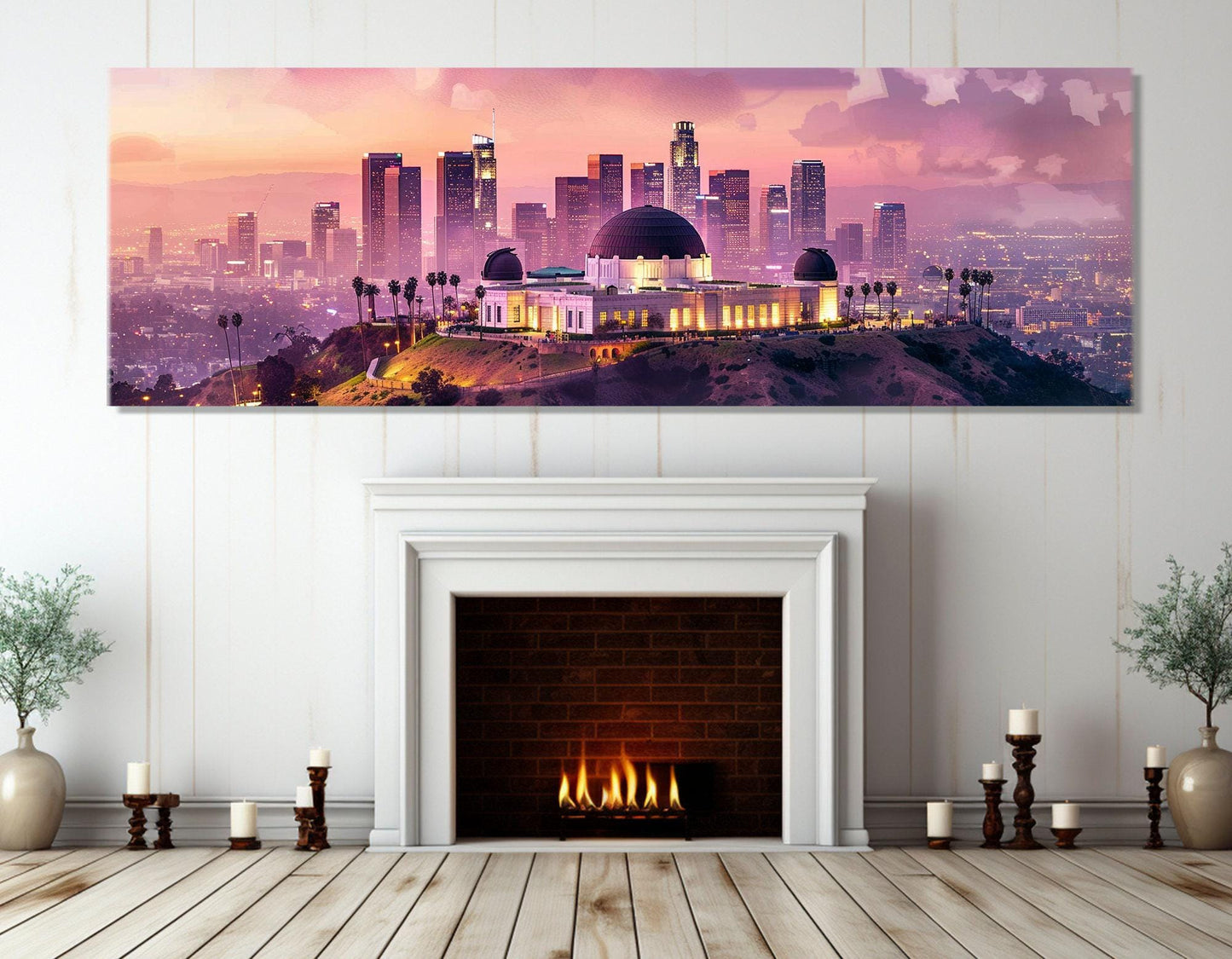 Griffith Observatory Canvas - Large Los Angeles Wall Art | Gallery Wrapped Multi Panel Print