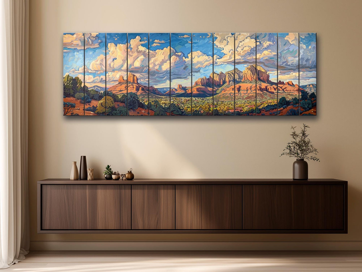 Sedona Wood Wall Art – Rustic Wood Plank Art | Arizona Wall Decor Print