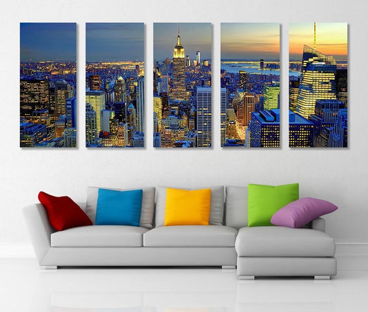 New York Wall Art – Extra Large NYC Skyline Canvas | Framed, Ready to Hang