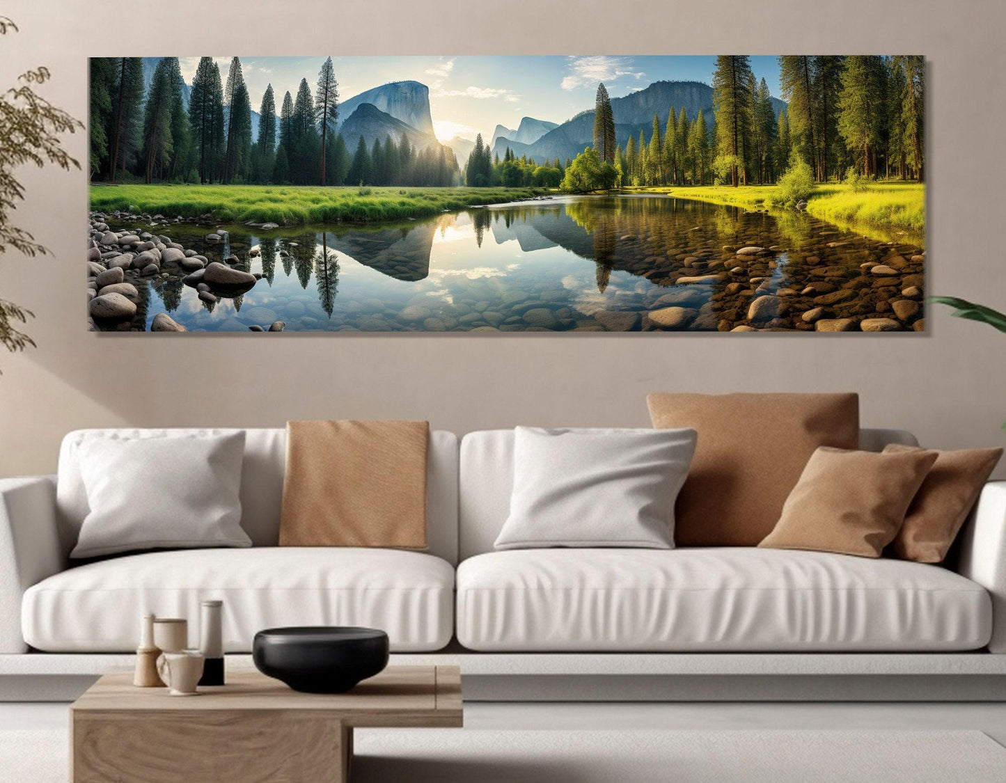 Yosemite Valley Canvas Print – Large Scenic Mountain Art | Framed Canvas Ready to Hang
