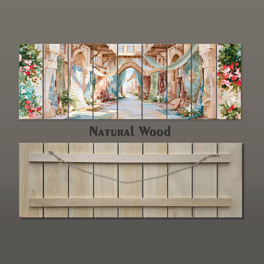 The image is a collage of multiple images depicting a natural wood-like texture, with a focus on the intricate details and patterns of the wood.