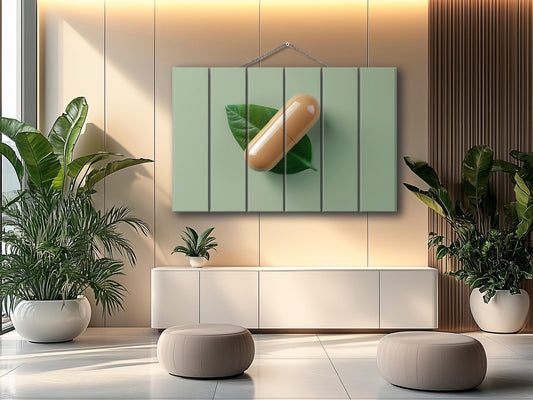 Wood Wall Art – Abstract Medicines Art on Smooth Linden Wood | Pharmacy Decor