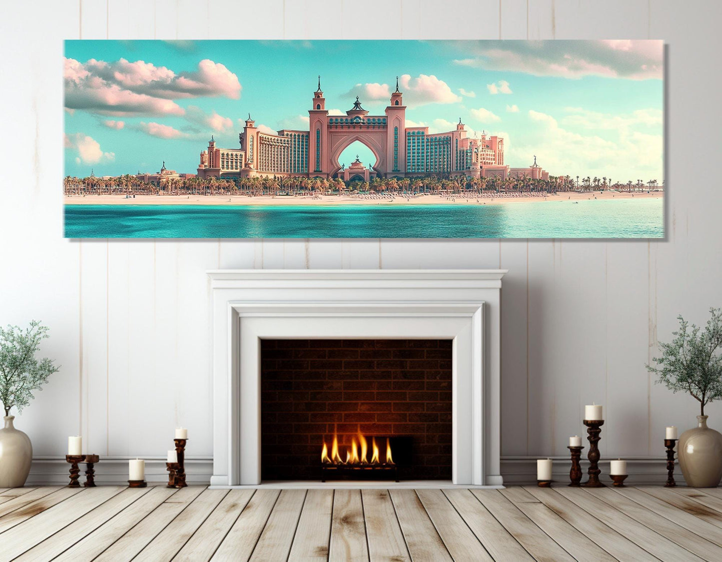 Dubai Wall Art - Framed Dubai Canvas Print | Ready to Hang Modern Cityscape