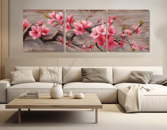 Sakura Canvas Print – Floral Wall Decor With Rustic Flower Art | Ready To Hang