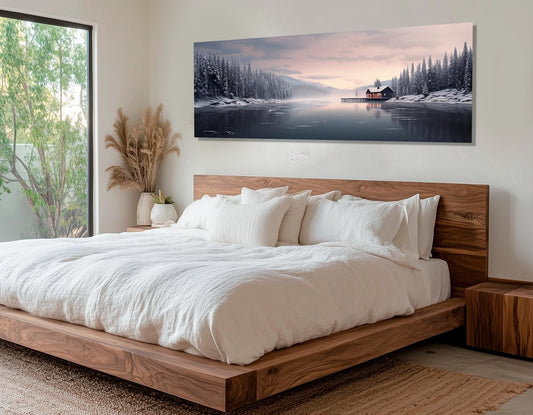 Norwegian Winter Canvas - Framed Canvas Wall Art | Snowy Nature Print Decor