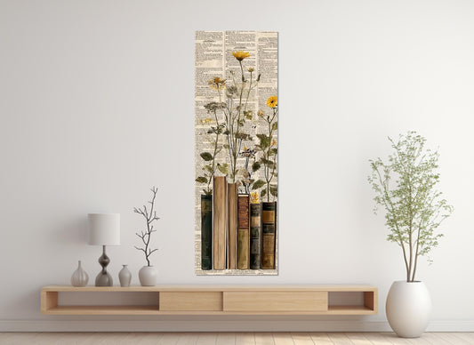 Wildflowers Canvas Print – Vintage Botanical Wall Art, Framed Floral Print, Ready to Hang