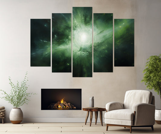 Abstract Planet Painting – Galaxy Canvas Art | Ethereal Space Painting, Ready to Hang