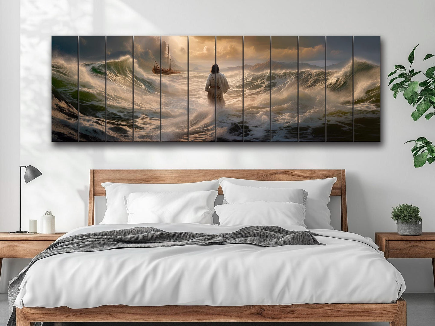 Jesus Wood Wall Art - Rustic Wood Plank Art | Christian Gift Idea & Religious Wall Decor