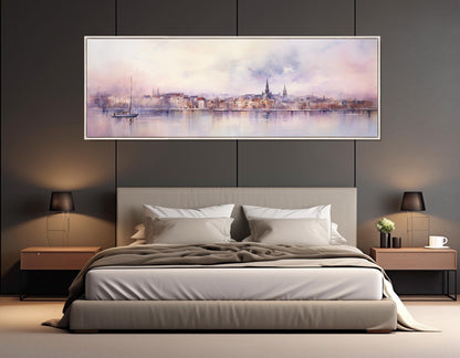 Belgrade Skyline Canvas - Vintage Serbia Wall Art | Framed Gallery Wrapped Print