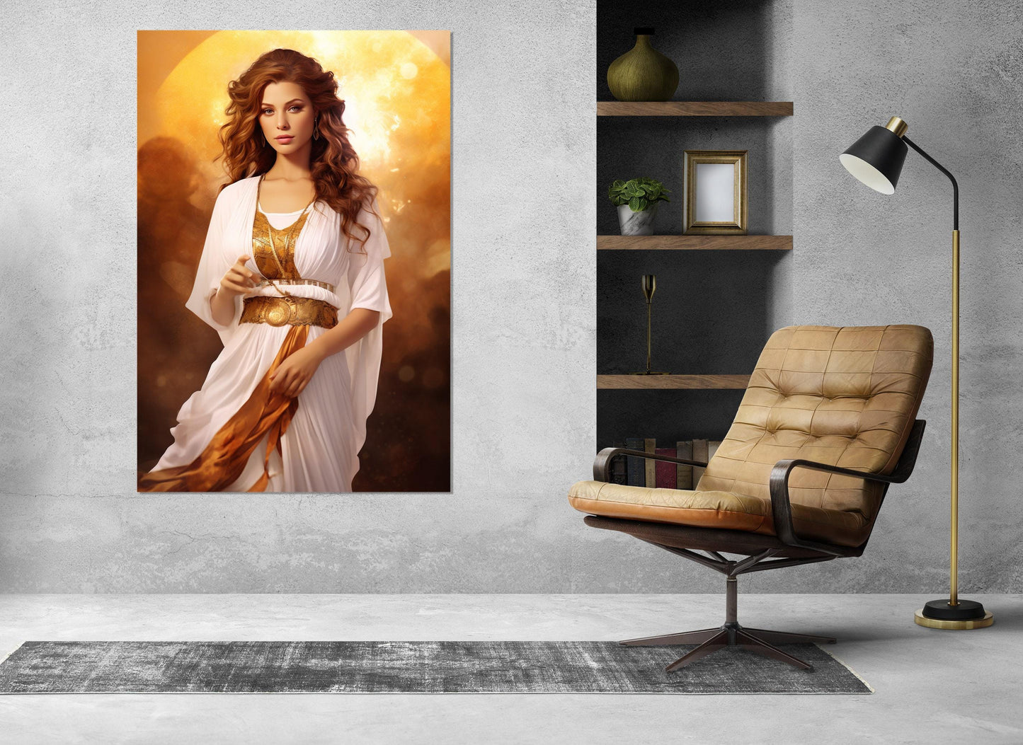 Hera Canvas Print – Greek Wall Art | Goddess of Marriage Framed Painting