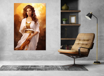 Hera Canvas Print – Greek Wall Art | Goddess of Marriage Framed Painting