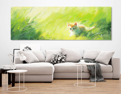 Kitty Canvas Print - Framed Cotton Canvas Painting | Ready to Hang Art