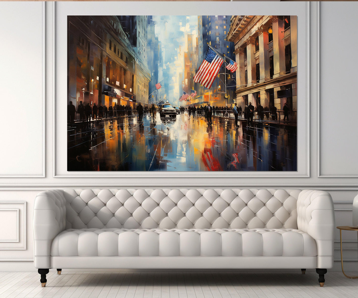 Wall Street Canvas Print - New York Wall Art | Framed Cotton Canvas Ready to Hang