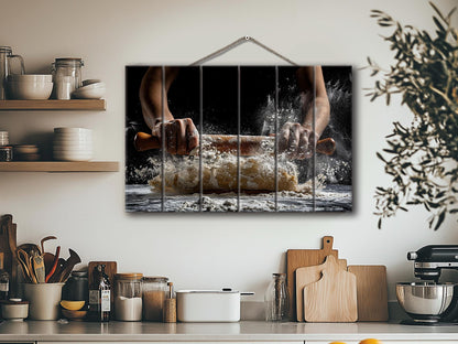 Wood Wall Art - Cooking Wall Art Printed on Wood, Pizza Wall Art, Kitchen Wall Decor, Chef Gift, Pizzeria Decor, Cook Gift, Kitchen Print