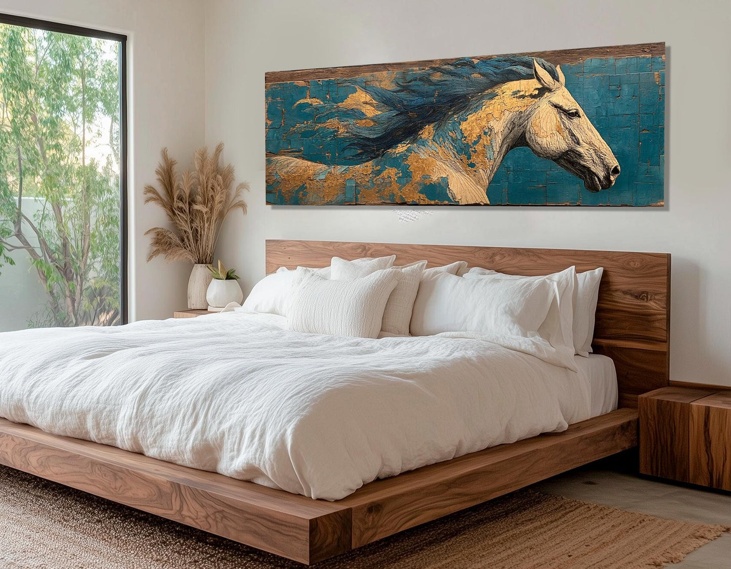Galloping Horse Canvas Print – Abstract Horse Wall Art | Framed & Ready to Hang