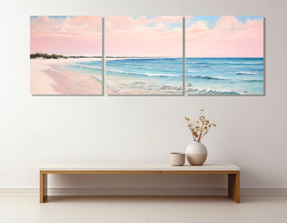 Pink Sand Beach Canvas - Harbour Island Bahamas Wall Art | Framed Gallery Wrapped Print