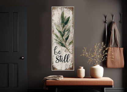 Rustic Canvas Print – Framed Canvas Art | Be Still Wall Decor Ready to Hang