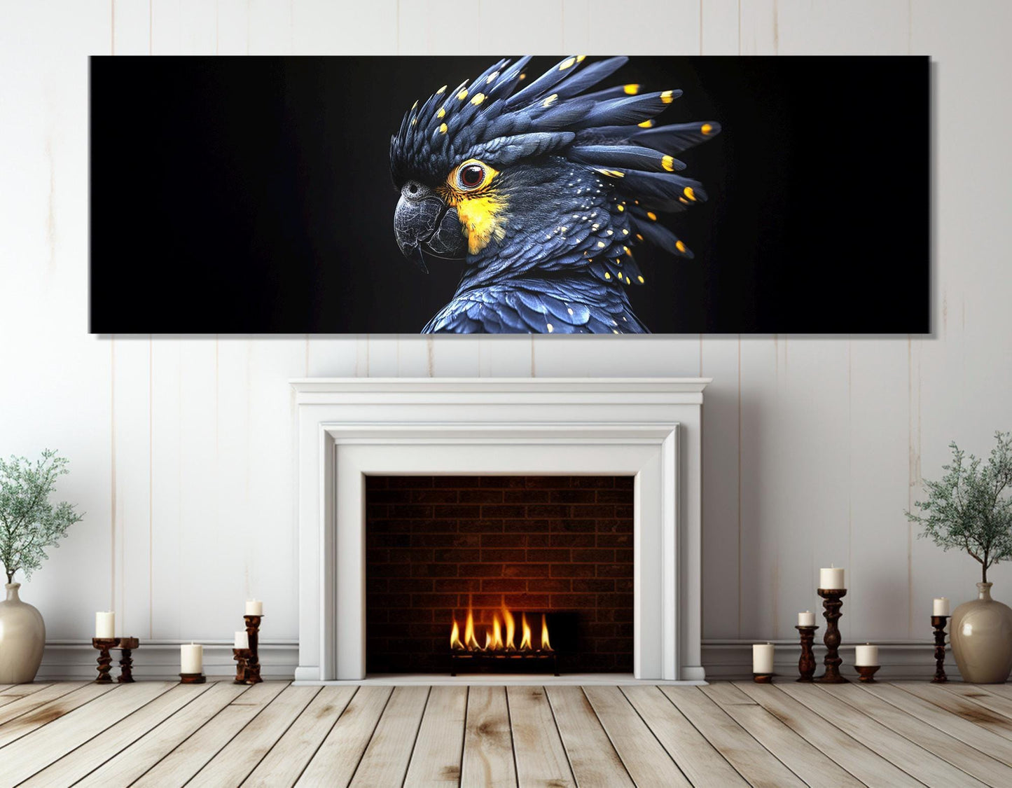 Cockatoo Parrot Canvas Print – Framed Floating Frame Art | Exotic Birds Wall Art