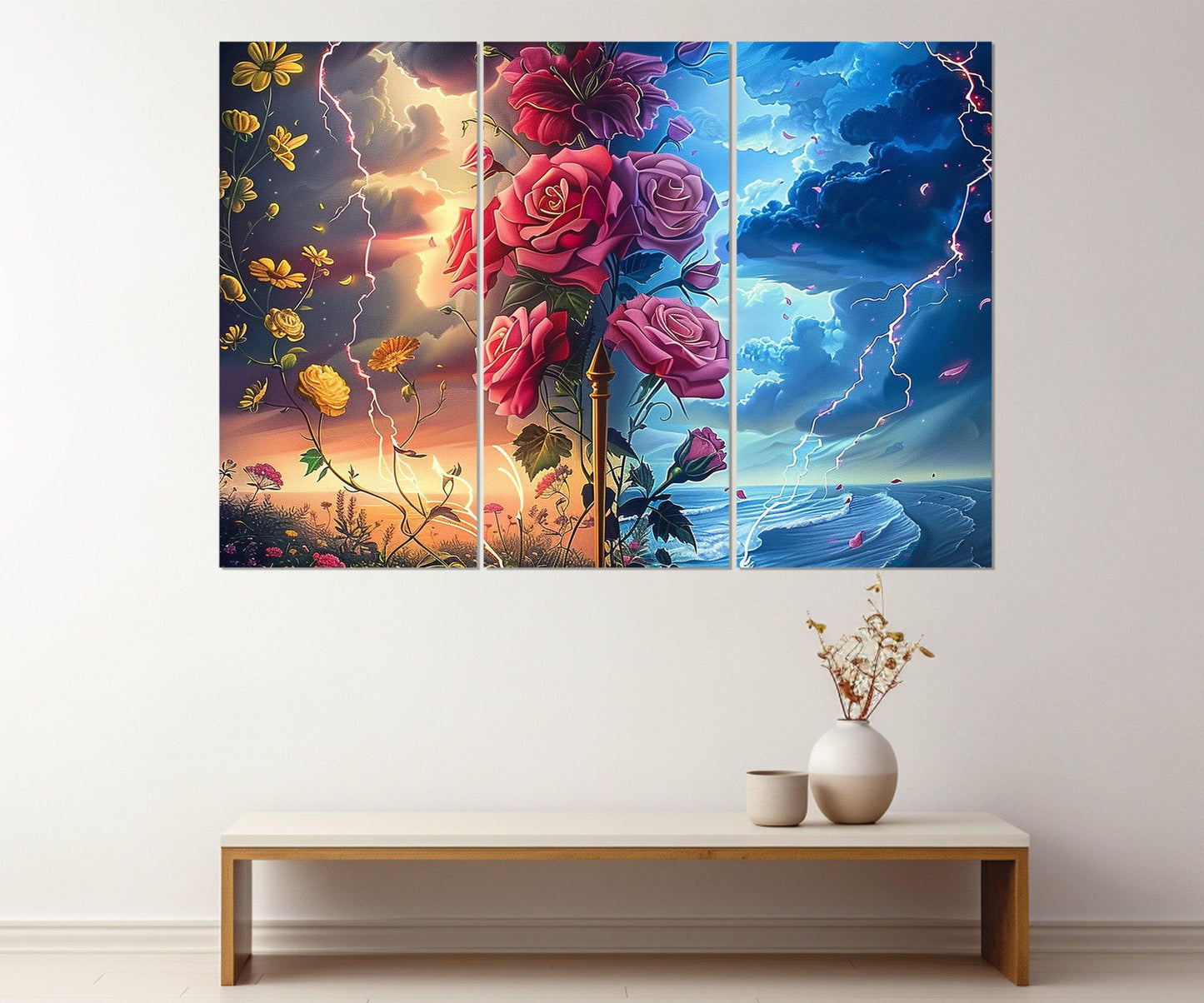 Abstract Rose Canvas Print – Floral Wall Art | Framed Gallery Wrapped Cotton Canvas