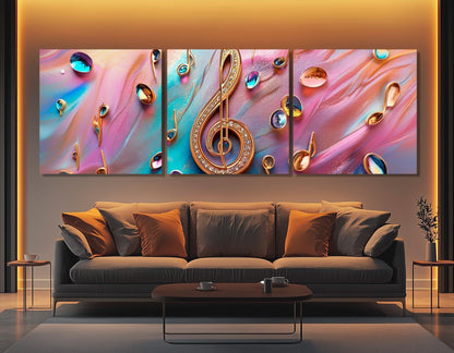 Music Wall Art - Treble Clef Canvas Print | Abstract Music Art, Ready to Hang