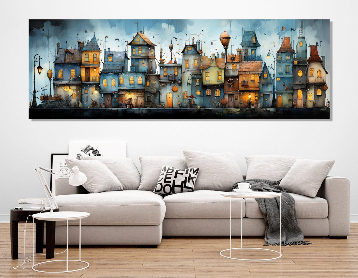 Van Gogh Canvas Print – High Quality City Houses Canvas Wall Art, Ready to Hang