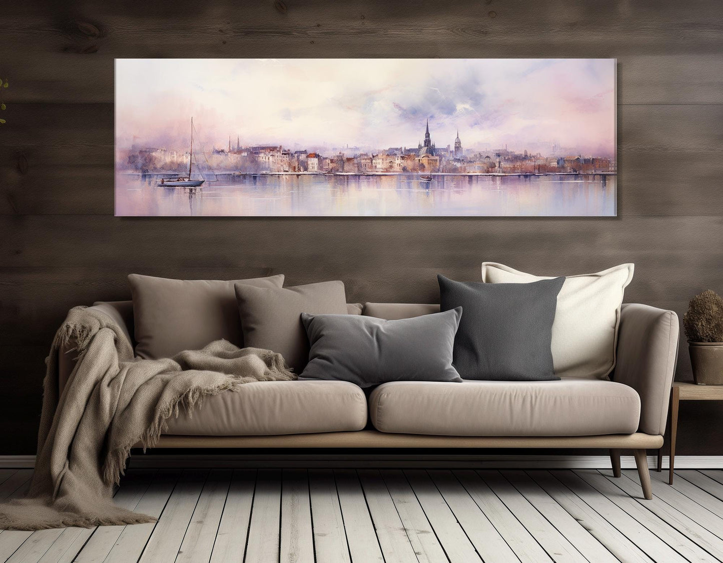 Belgrade Skyline Canvas - Vintage Serbia Wall Art | Framed Gallery Wrapped Print