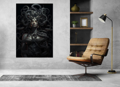 Medusa Canvas Print – Mythology Wall Art | Framed, Ready to Hang, High Quality