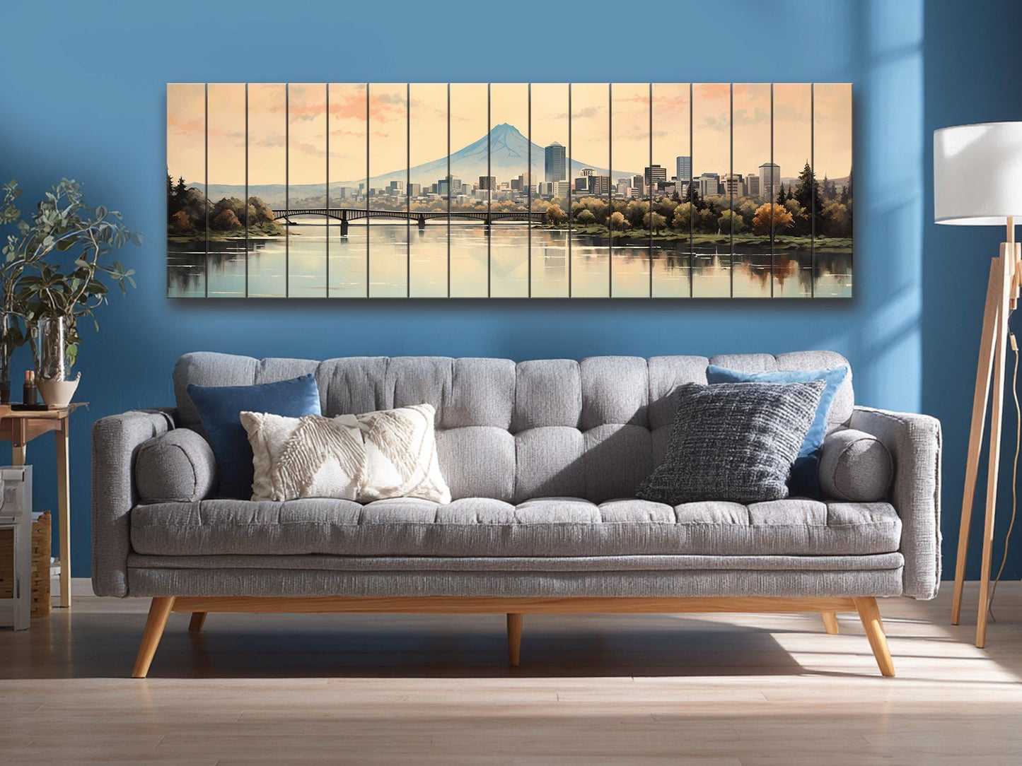 Vintage Portland Print on Natural Wood – Oregon Wall Art