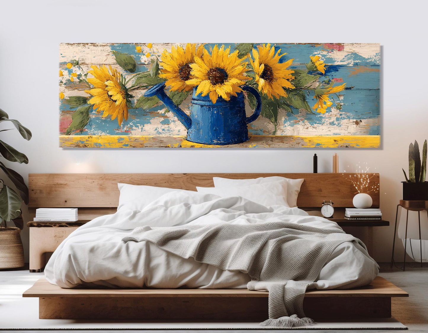Sunflowers Canvas Print – Rustic Flower Art | Framed Wall Art, Ready to Hang