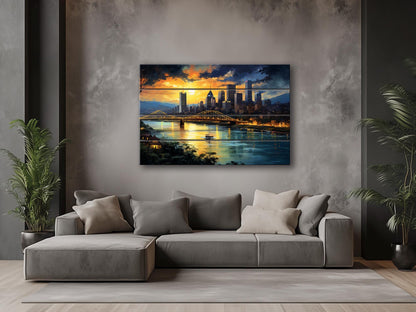 Pittsburgh Wall Art - Rustic Wood Wall Decor With Unique Grain & Fade Resistant Print