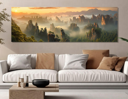 Zhangjiajie Canvas Print – Framed Forest Painting | China Wall Art, Ready to Hang