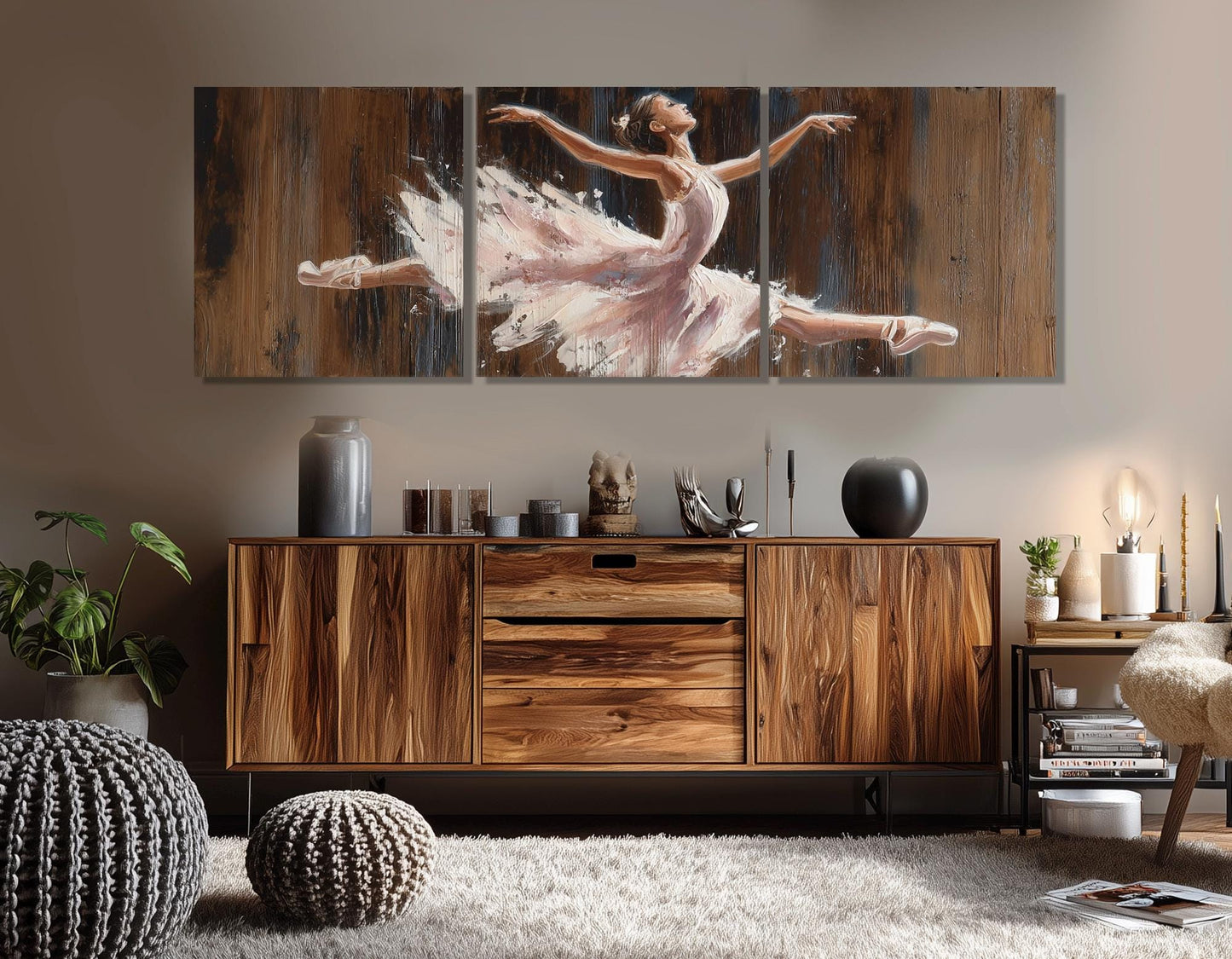 Ballerina Canvas Print - Ballet Wall Art | Framed & Ready to Hang Gallery Wrapped Canvas