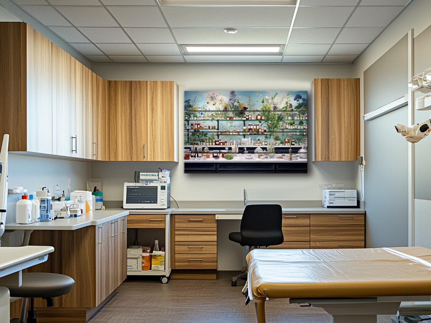 Pharmacy Wall Art - Rustic Wood Decor | Abstract Medicine Print on Wood