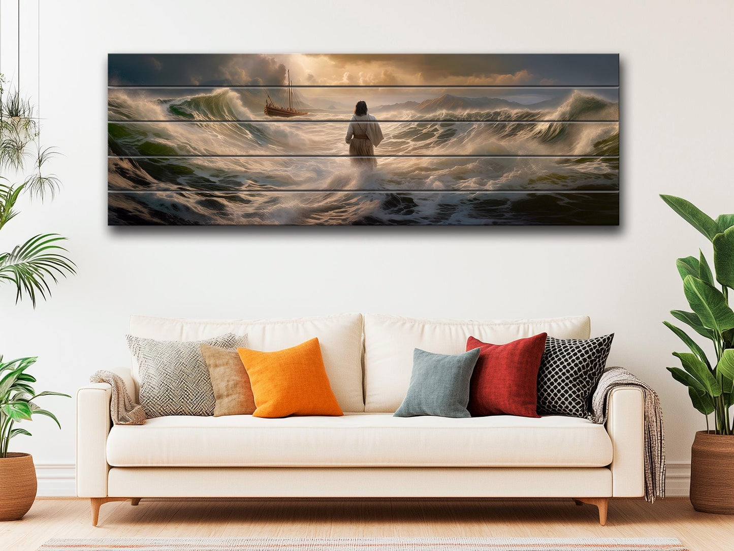 Jesus Wood Wall Art - Rustic Wood Plank Art | Christian Gift Idea & Religious Wall Decor