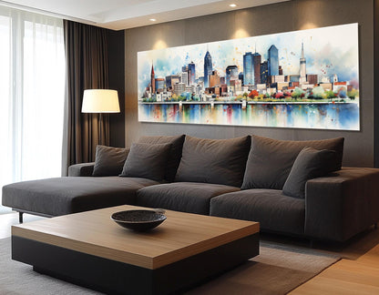 Indianapolis Canvas Print - Watercolor Wall Art | Framed & Ready to Hang