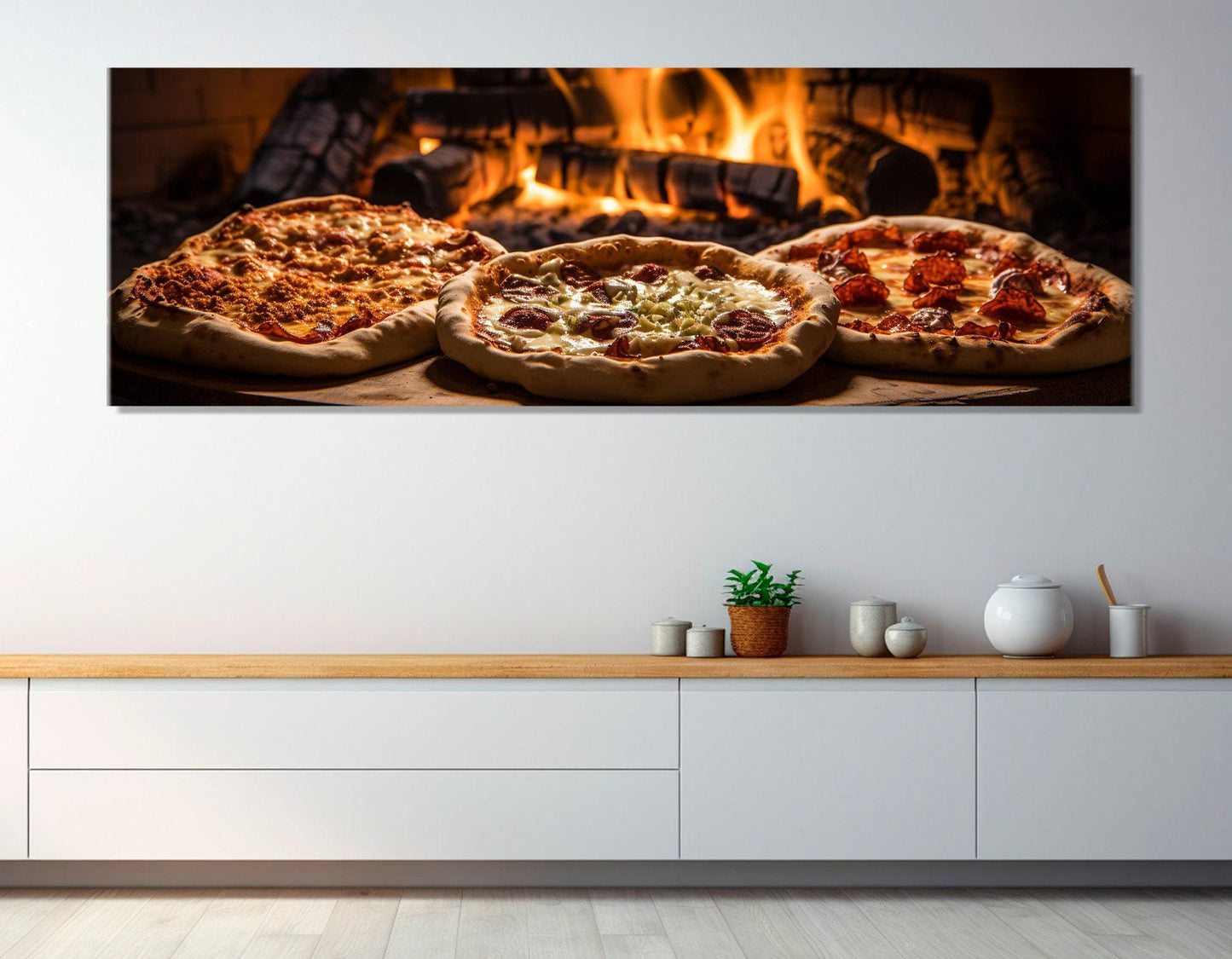 Pizza Canvas Print – Large Framed Cotton Canvas Art | Ready to Hang Wall Decor