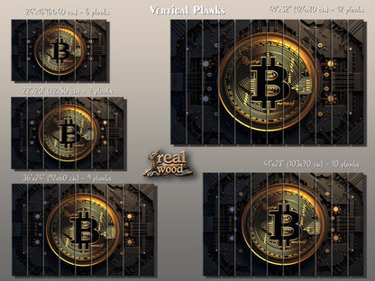 Wood Wall Art - Bitcoin Print on Wood, Crypto Wall Art, Trading Wall Art, Crypto Trader Gift, Crypto Office Wall Decor, Crypto Investor Gift