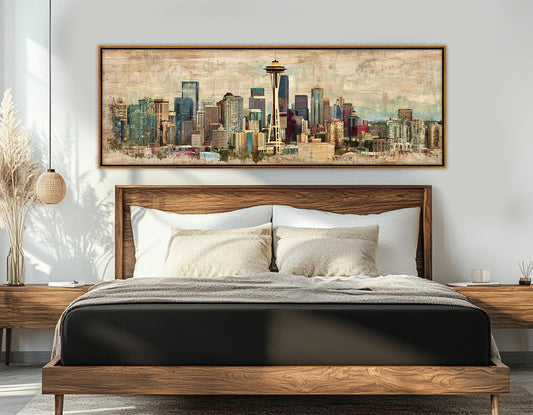 Seattle Canvas Print – Vintage Seattle Art | Framed & Ready to Hang Wall Decor