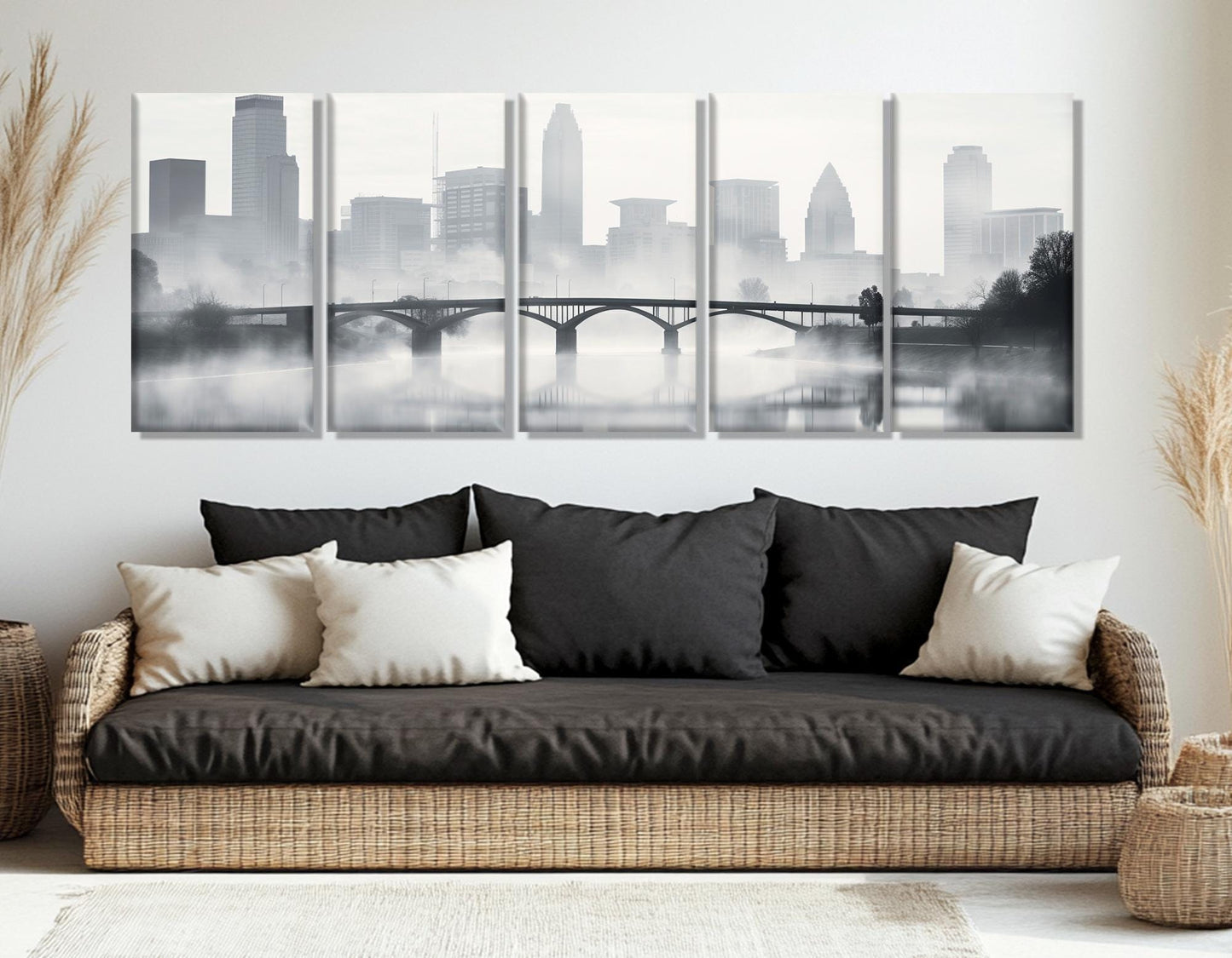 Columbus Canvas Print – Large Gallery Wrapped Cotton Canvas | Abstract City Artwork