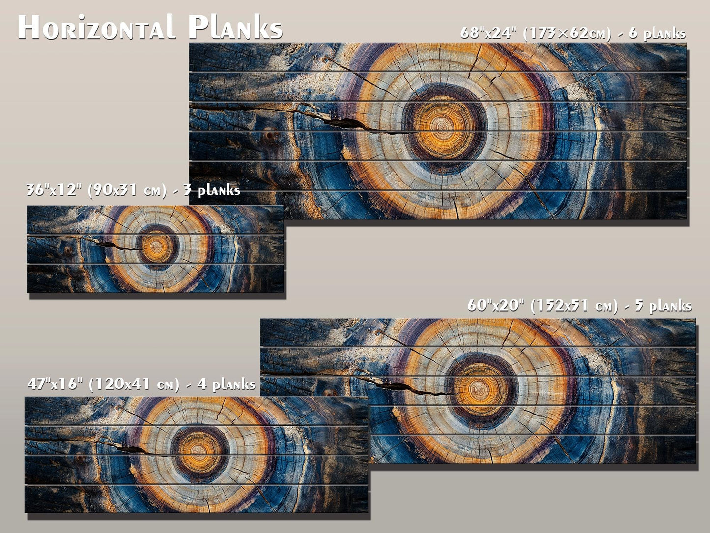 Abstract Wood Texture PRINT on Natural Wood
