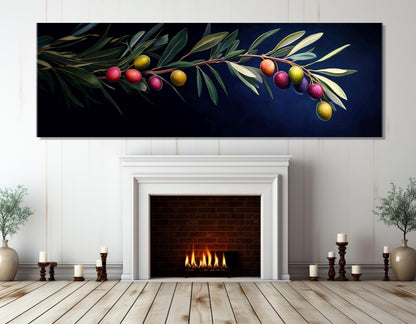 Olive Branch Canvas Print – Abstract Olive Tree Painting | Ready to Hang Framed Art