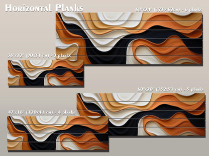 Abstract Art Print | Natural Wood Wall Art With Unique Wood Grain & Fade Resistant Colors