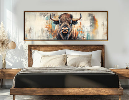 Bison Canvas Print – Farmhouse Wall Decor | Framed Canvas Art, Ready to Hang