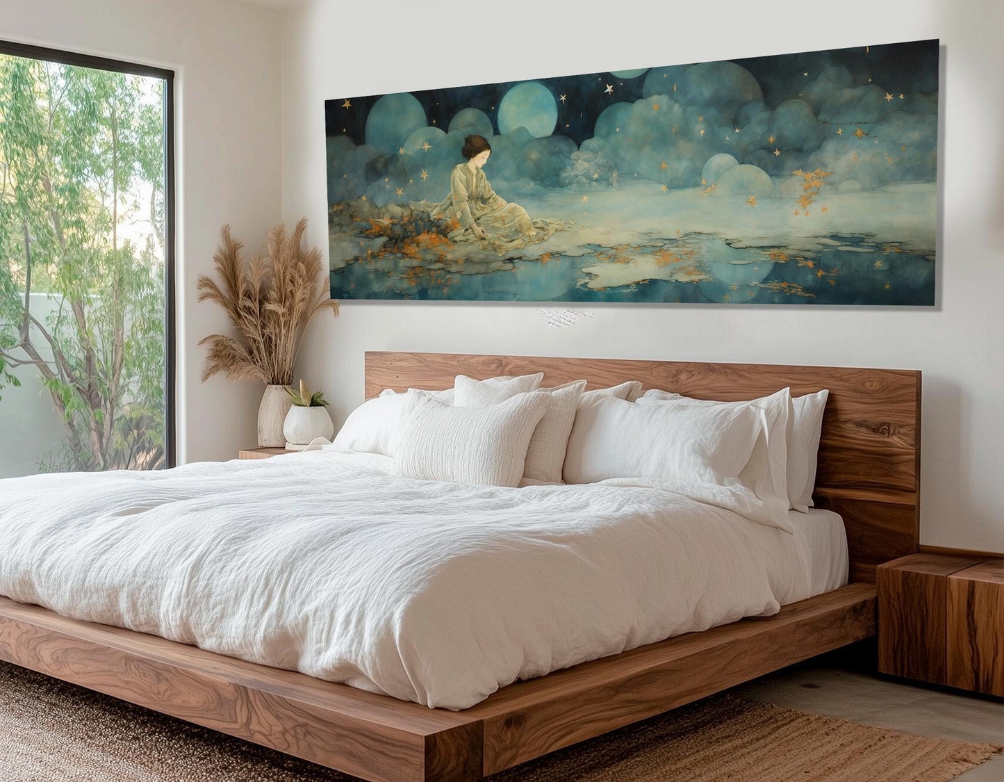 Abstract Dreaming Wall Art - Fairytale Dreamer Painting Canvas Print, Ready to Hang