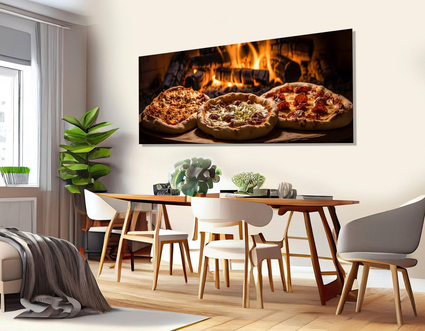 Pizza Canvas Print – Large Framed Cotton Canvas Art | Ready to Hang Wall Decor