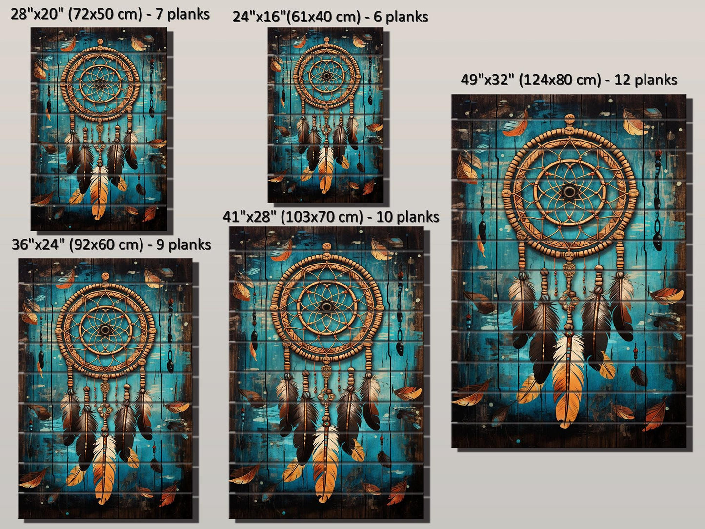 Dreamcatcher Wood Art – Boho Wall Decor on Natural Wood with Unique Grain