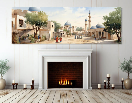 Ancient Oriental Canvas Print – Vintage Asian Wall Art | Framed & Ready to Hang