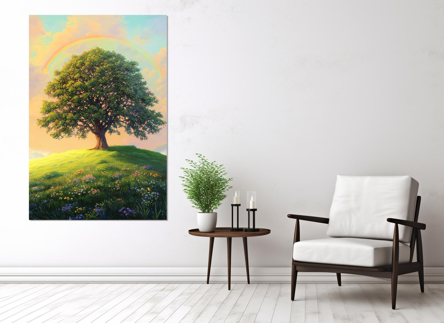 Oak Tree Canvas Print - Scenic Landscape Wall Art | Gallery Wrapped Cotton Canvas